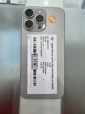Apple iPhone 15 Pro Max 256GB Grey Used - Excellent Condition with Charger