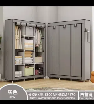 خزانة ملابس قماشيه سهلة النقل و التركيب 175*130 الوان عصرية