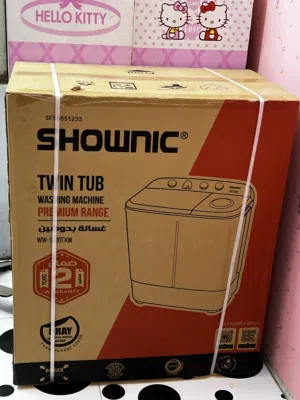غسالة للبيع ماركة SHOWNIC ضمان سنتين بالكارتونة ممفتوحة