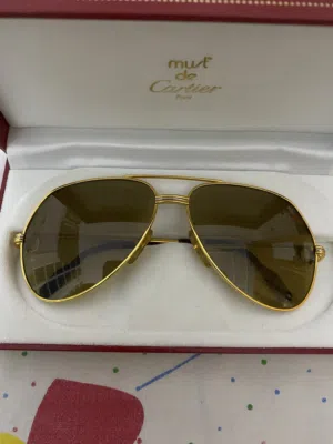 فرصة لعشاق الفخامة نضارهCartier اصليه – Cartier 701 Gold 59/14