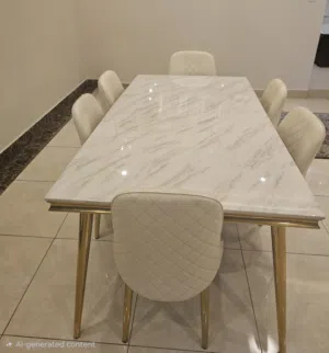 Marble top dining table