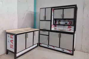 كاونتر المنيوم ارضي وملحق متر ونص