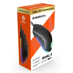 ماوس سلكي اصلي STEELSERIES RIVAL 3 8500 CPI USB WIRED MOUSE
