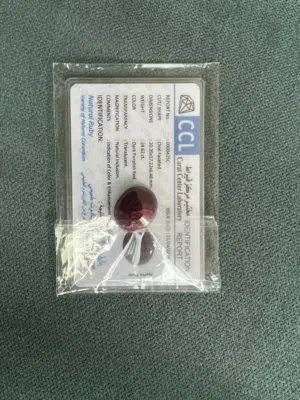 Dark purplish red Natural Ruby gemstone