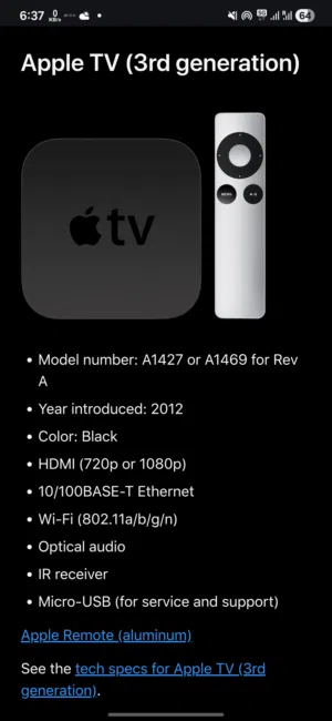 apple tv a1469