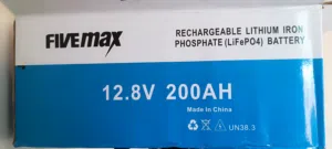 بطارية ليثيوم فوسفات الحديد Fivemax 200Ah الأصلية بأعلى كفاءة.