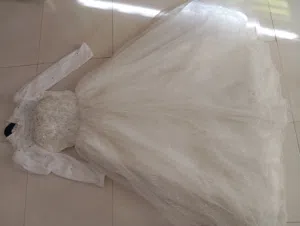 White Long Evening Dress  Classy Party Gown – AED 200