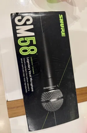 Shure SM58S Original with On/Off Switch + Cable + Pouch + Clip – استعمال بسيط