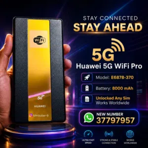 Huawei 5G Mobile WiFi Pro E6878-370 Battery: 8000mAh unlocked  Any Sim card Support