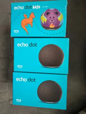 Alexa dot اليكسا الجيل الخامس السودا الحبة ب 60  الkids 65