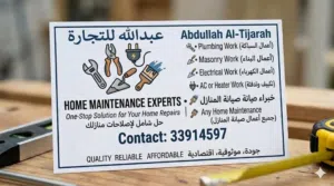 Professional Home Maintenance & Repairs SERVICES: Plumbing (Leaks, Pipes, Drainage) Masonry (T