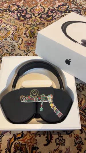 Customized one of one authentic AirPod maxes.
