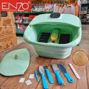 جهاز جاكوزي القدمين من ماركة ENZO مع أدوات خاصة لتقشير وتنظيف القدم