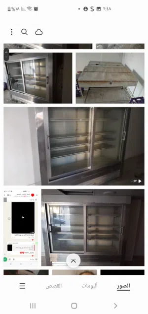 ثلاحة عرض بابين ستانليس... جوانب خشب   فور سيلينج... سبتات سقف