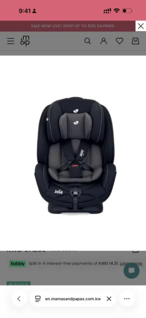 Joie Stages Adjustable Baby to Child Car Seat - Coal