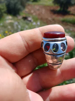 خاتم فضة 925صياغة يدويه قديمه