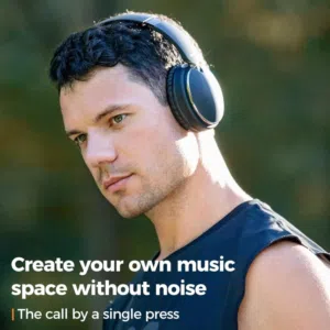 سماعة رأس Joyroom JR-Hl2 ستيريو لاسلكية قابلة للطي بتقنية البلوتوث مع ميكروفون، لون أسود