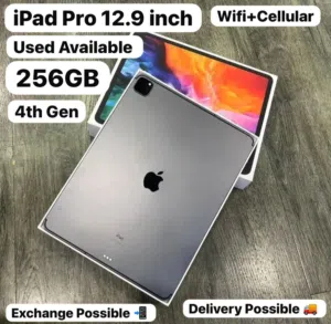 Apple iPad Pro 12.9 inch 120Hz Display 256Gb 4th Gen Clear Clean Device