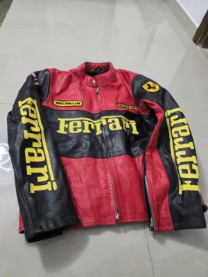 جاكيت Ferrari جلد طبيعي اصلي قياس لارج