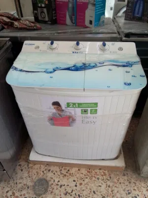 غسالة هيونداي 8كيلو حوضين قطع كوري تجميع صيني كسرنا اسعار