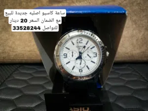 ساعة كاسيو اصليه جديدة للبيع مع الضمان المقاس 45mm