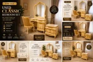 Elegant Vintage Bedroom Vanity Set – Excellent Condition