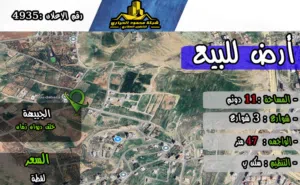 رقم الأعلان (4935) قطعة ارض للبيع في  الجبيهة - خلف ديوان زمان