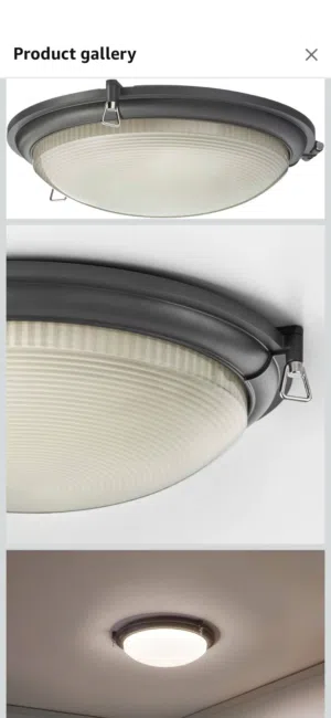 [IKEA] BOGSPROT Anthracite 14 in. LED Ceiling Lamp