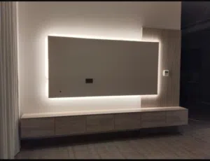 Custom TV Wall & Media Wall Unit in Dubai  Modern TV Cabinet with LED  Wall Panel Design &