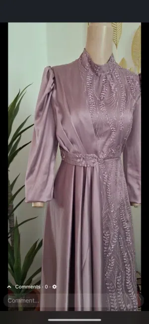 Elegant Embroidered Evening Dress – multiple Colors available