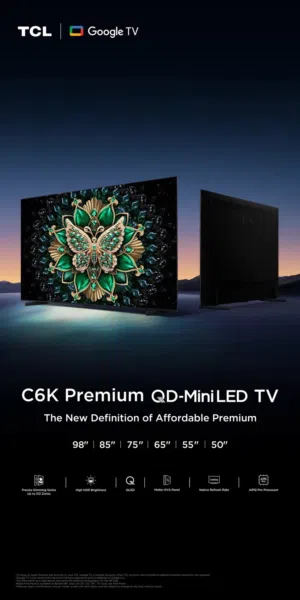شاشة TCL98C6K. (98بوصه)