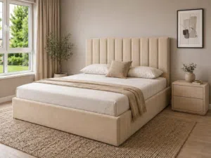 Styilsh brand new queen size bed with mattress Good Quality Double bed family bed