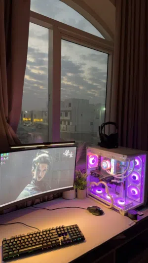 للبيع كمبيوتر ألعاب احترافي أبيض كامل  i7 + RTX 4060 Ti