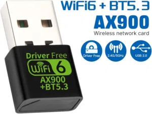 محول واي فاي 6 USB AX900 BT 5.3 WiFi USB للكمبيوتر مع شريحة RTL8851BU USB WiFi 6 & Bluetooth 5.3 Ada