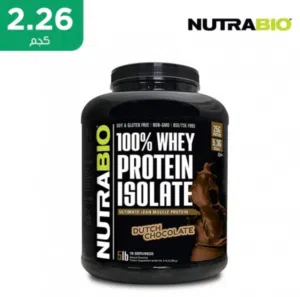 Nutrabio 100% Whey Protein Isolate – بروتين واي أيزوليت نقي 25 جم بروتين لكل سكوب
