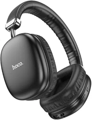 Hoco W35 Max wireless headphones in black, 90-hour battery life on a single charge for extensive use