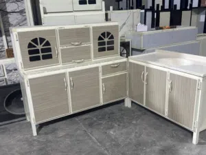 كاونتر المنيوم  متر ونص ارضي و ملحق مع سنك متر و20سم مرمرمتوفر توصيل لكل المحافظات