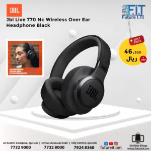 JBL Live 770NC - Wireless Over-Ear Headphones with True Adaptive Noise Cancelling with Smart Ambient