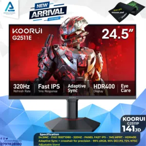 شاشة كوري Monitor Koorui 24.5 Inch 320Hz بافضل الاسعار