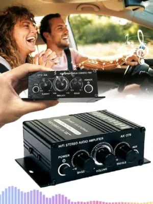 مضخم صوت سيارة ثنائي القناة صغير AK-270، نظام صوت مسرح منزلي،