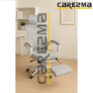 A Z2 MANAGER WITH FOOT REST CHAIR GRAY AND WHITE MMD2