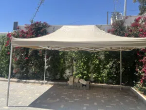 مظلة خيمة كازبو شمسية للسيارات للمحلات للمزارع مقاس 4.5*3 متر ك أربع رجلين 95 دينار