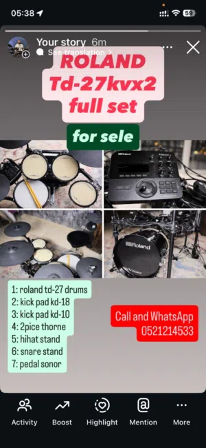 ROLAND Td-27kvx2 full set for sele