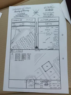 أرض سكني تجاري في منطقة المرفع بولاية صحم