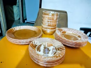 طقم اركوبال مكسيكي عسلي جديد للعرائس لم يستخدم نهائياً 50 قطعة - خارج نيش ذوق راقي جدا