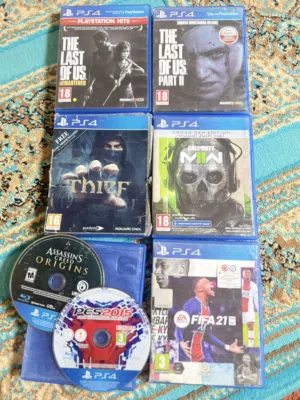 The last of us  1 The last of us  2  Call of duty Modren Warfare 2 FIFA21 ASSASSIN CREED ORIGINS