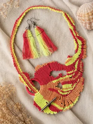 Handmade macramé necklace
