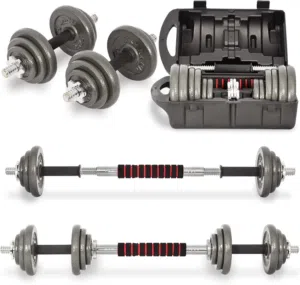 صقم اوزان 20كيلو 2×1 دامبل+بار توصيل