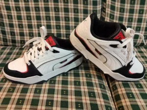 Puma Slipstream BBall Sneakers – White/Black/Red – Excellent Condition