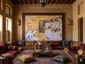 I’m selling this beautiful Traditional Emirati Gathering painting that I’ve had for about 1-2 years.